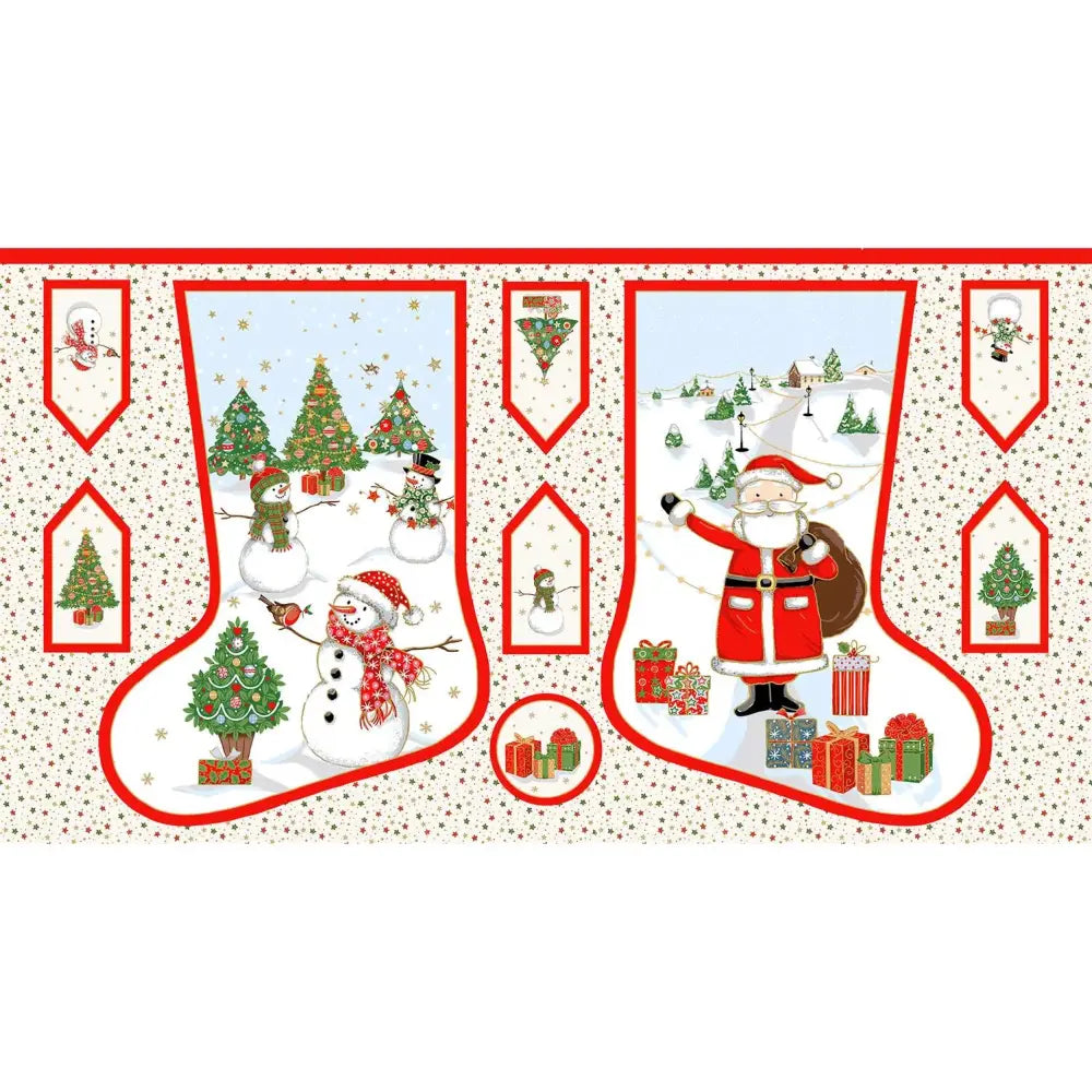 Jolly Saint Nick - Christmas Stocking All You Need Fabric Panel Pack