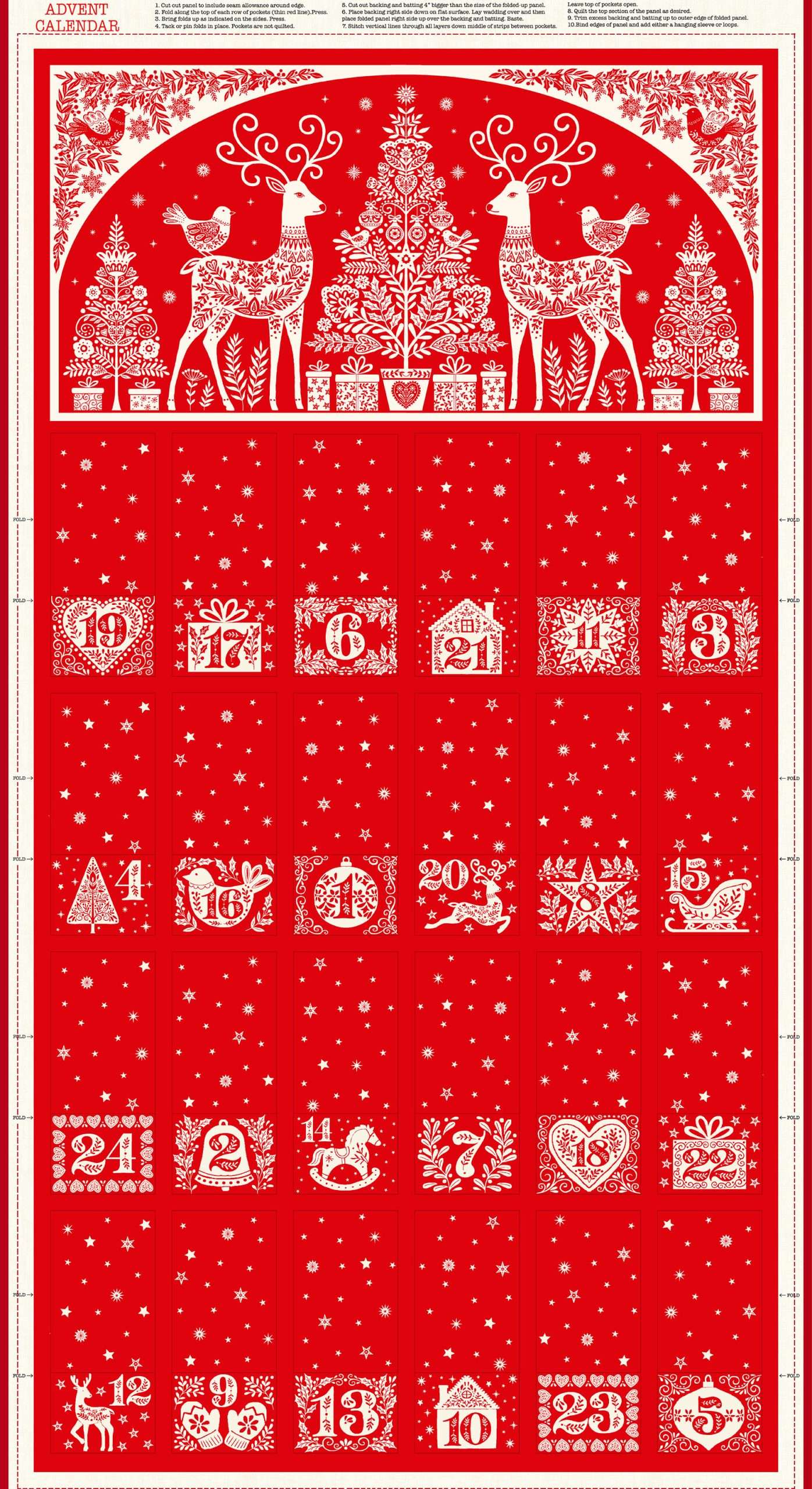Scandi Advent Calendar All You Need Fabric Value Pack