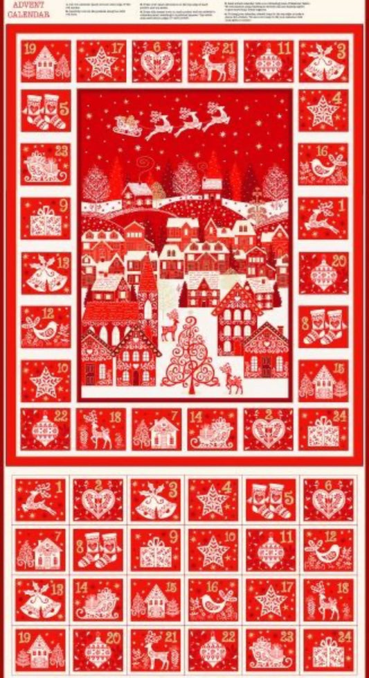Christmas Advent Calendar - 100% Cotton