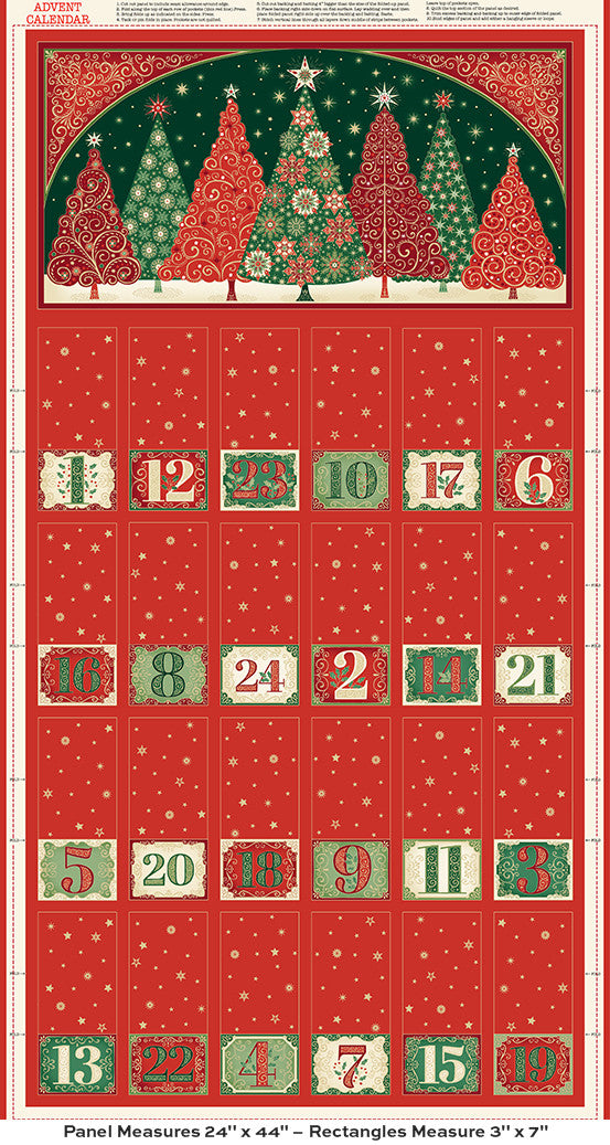 Adorn Christmas Advent Calendar ALL YOU NEED Fabric Pack - by Makower