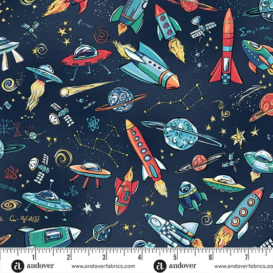 Orbit Cotton Fabric Collection - by Makower. Sold by the Quarter Metre