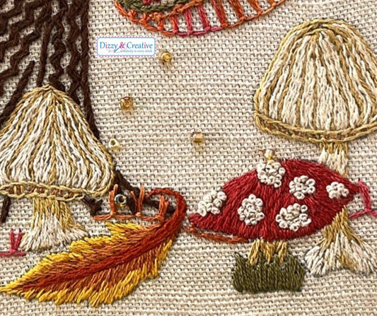 Autumn Leaves Embroidery Project - NEW from Dizzy & Creative