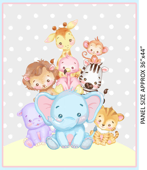 Watch Them Grow! Delightful Baby Toddler Bed Cot Fabric Quilt Panel