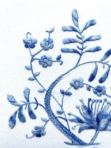 Blue Dresden Embroidery Project - In Two Stitch Steps