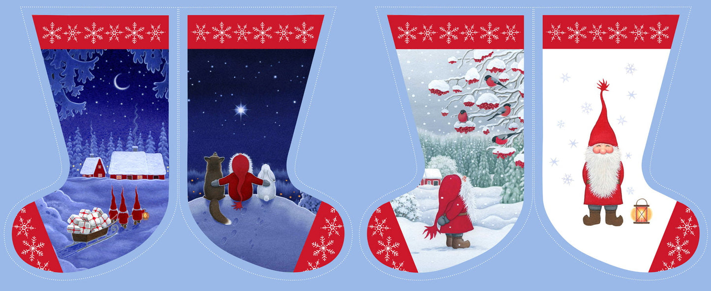 Half Yard Festive Christmas Stocking All You Need Fabric Panel Pack