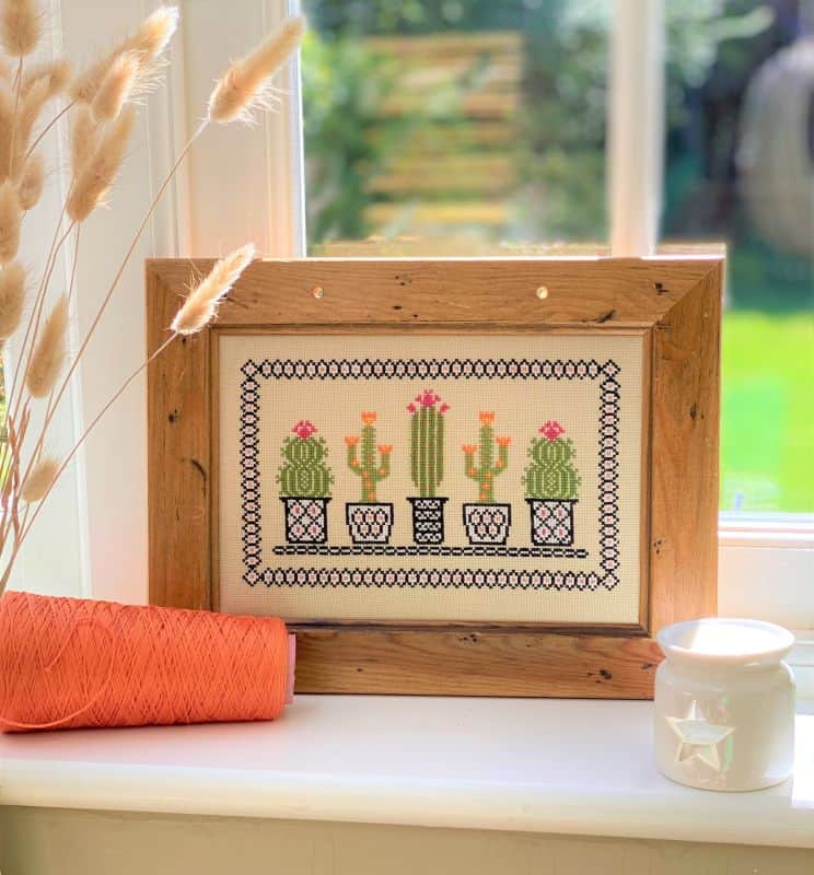 Cactus Cross Stitch Sampler - The Historical Sampler Company