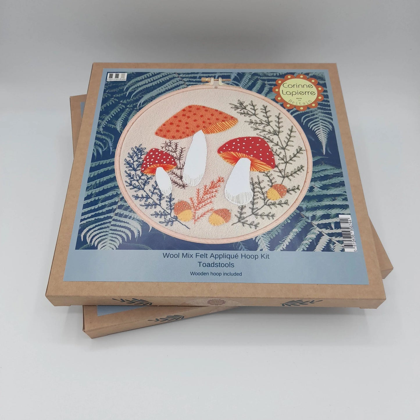 Felt Toadstools Applique Hoop Kit - by Corinne Lapierre