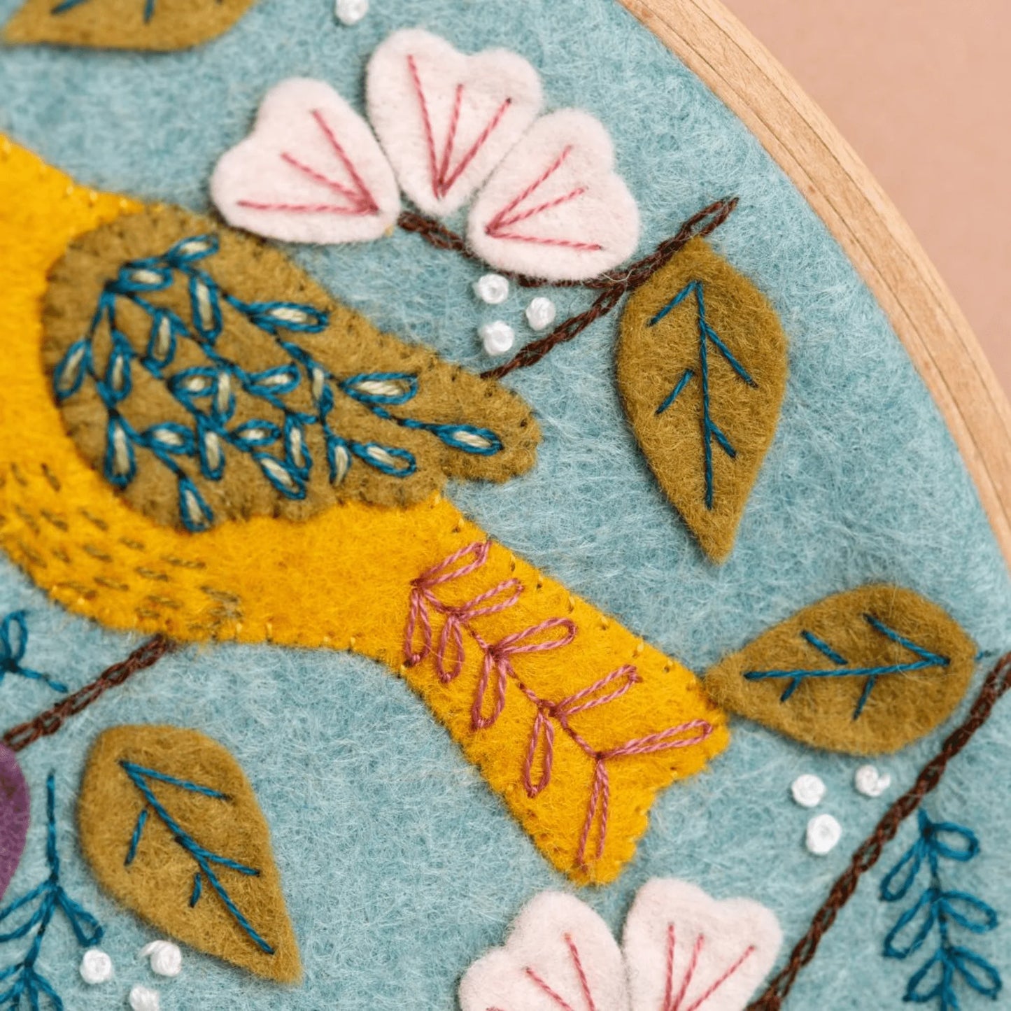 Dawn Chorus Felt Appliqué Hoop Kit - by Corinne Lapierre
