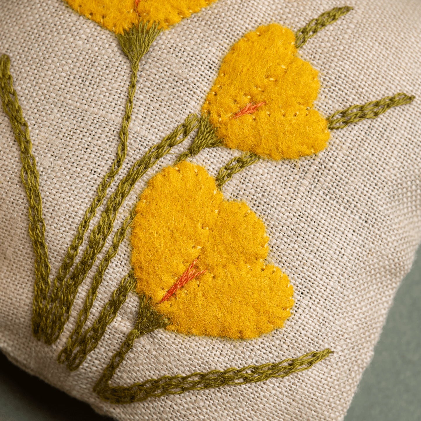 Linen Lavender Bags Embroidery Kit - Spring Garden - by Corinne Lapierre