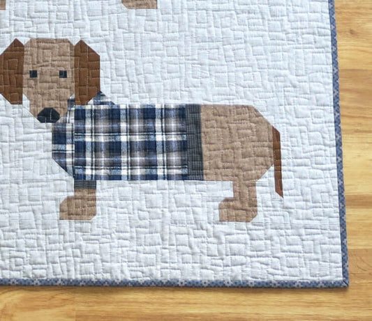 Dogs in Sweaters Quilt and Pillow Pattern - by Elizabeth Hartman