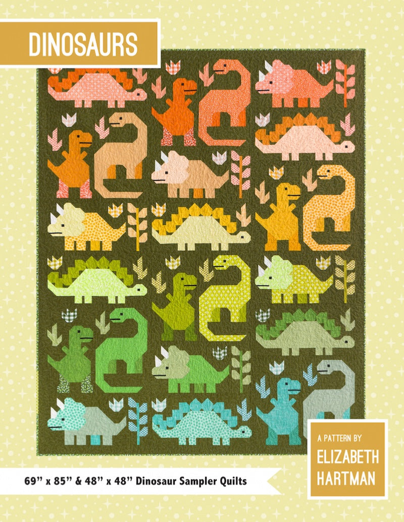 Dinosaur Sampler Quilt Pattern - by Elizabeth Hartman
