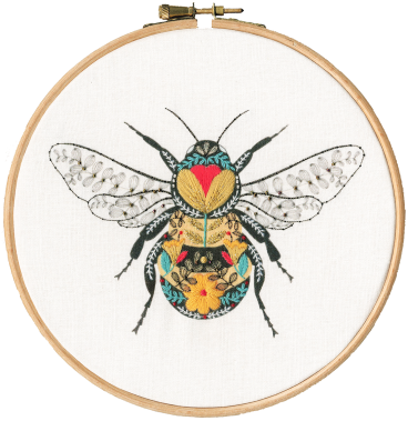 Pollen Bee Embroidery Kit by Bothy Threads