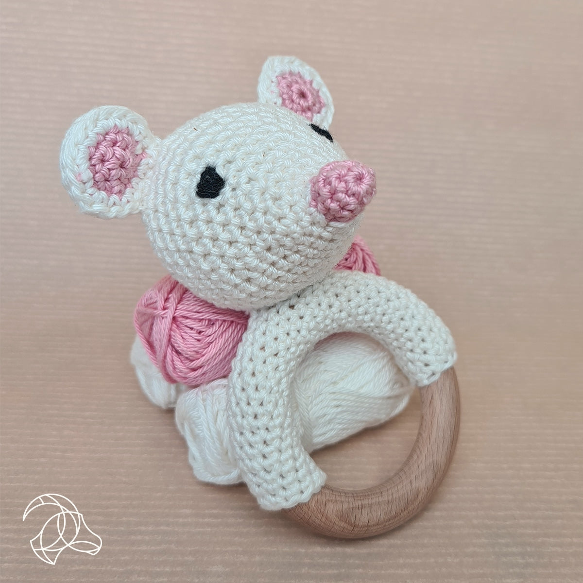 Baby Mouse Rattle - Crochet Kit from Hardicraft