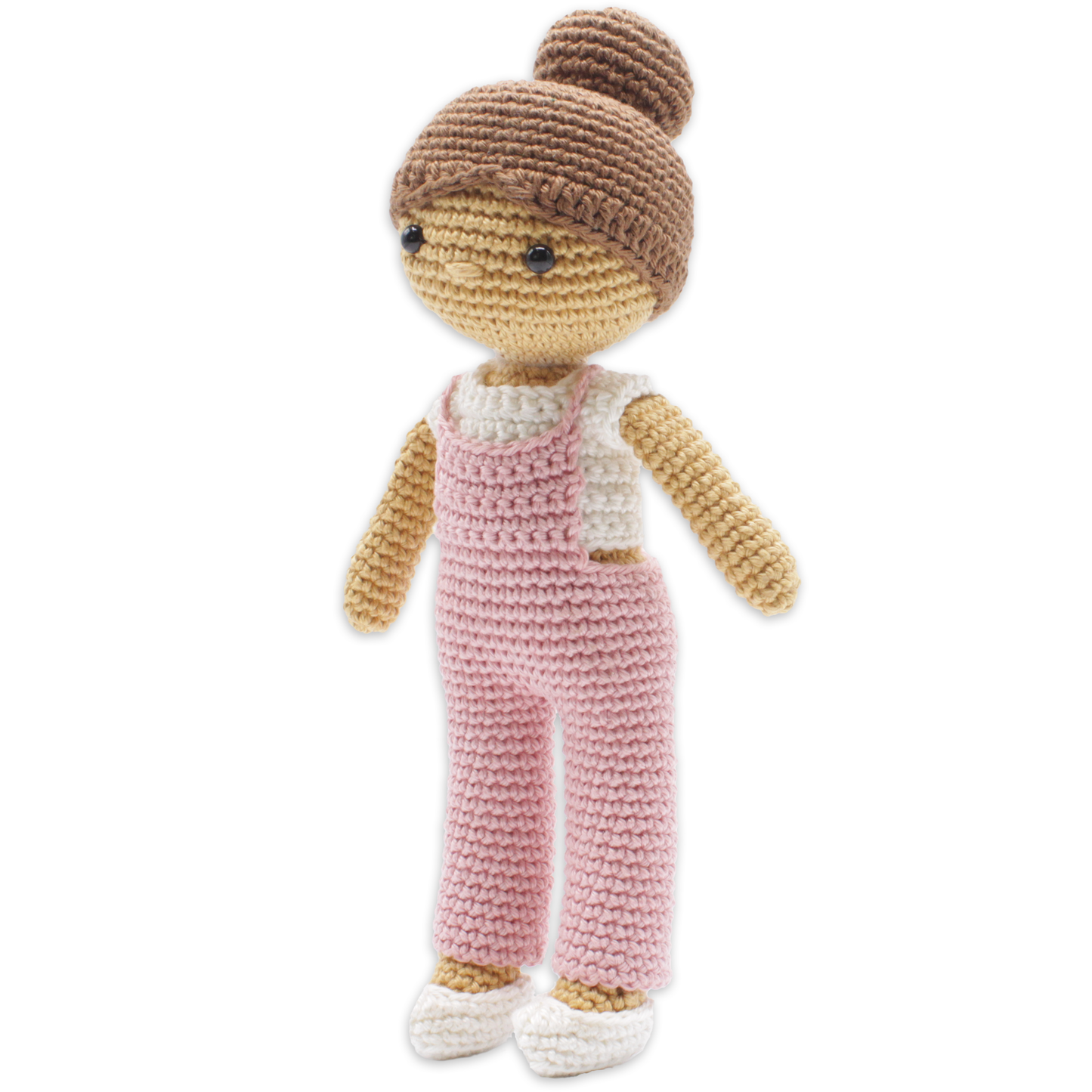 Little Girl in Pink Dungarees - Doll Crochet Kit - by Hardicraft