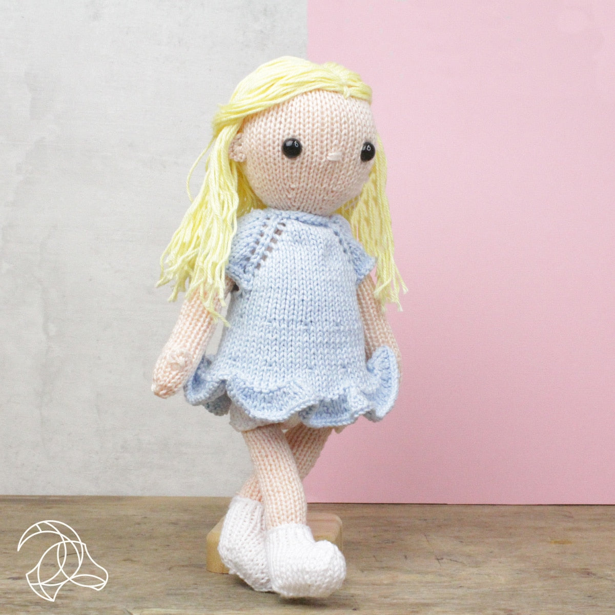 Little Blond Girl Doll Knitting Kit - by Hardicraft