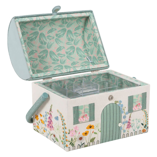 Country Cottage - Embroidered Sewing Box