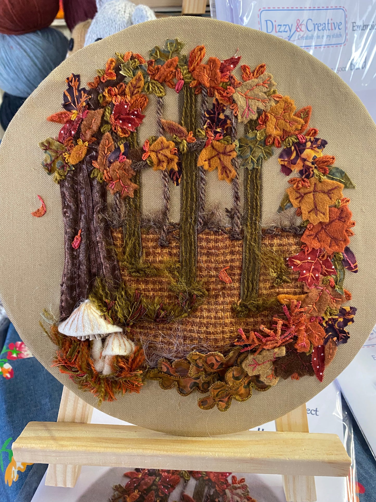 Autumn Collage Stash Buster Embroidery Project - Booklet only