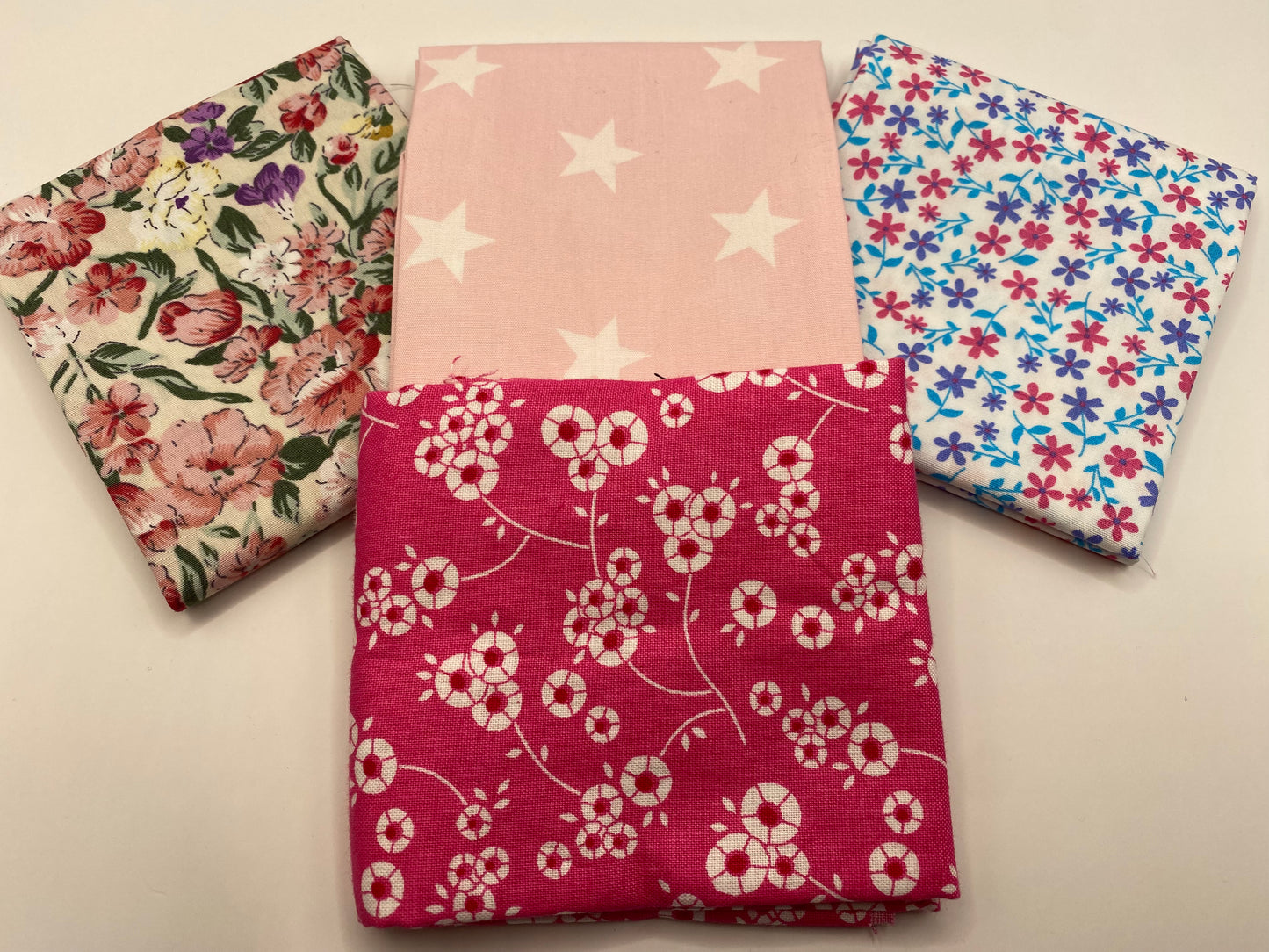 Fabric Fat Quarter Bundle - 'Pinks & Blues' - 100% Cotton