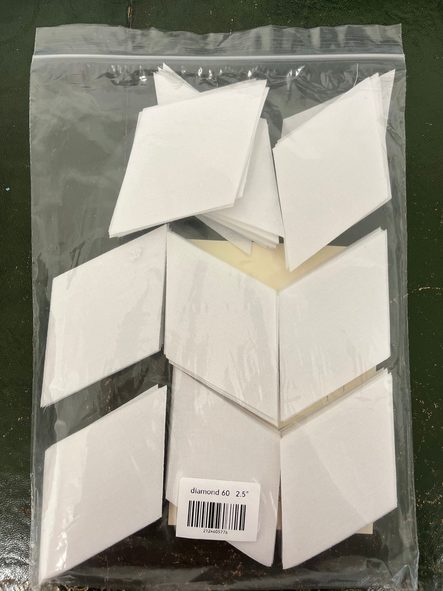 Pre Cut Quilting Hexiform Diamonds - Pack of 90 - 2.5 inch 60 Degree Diamonds