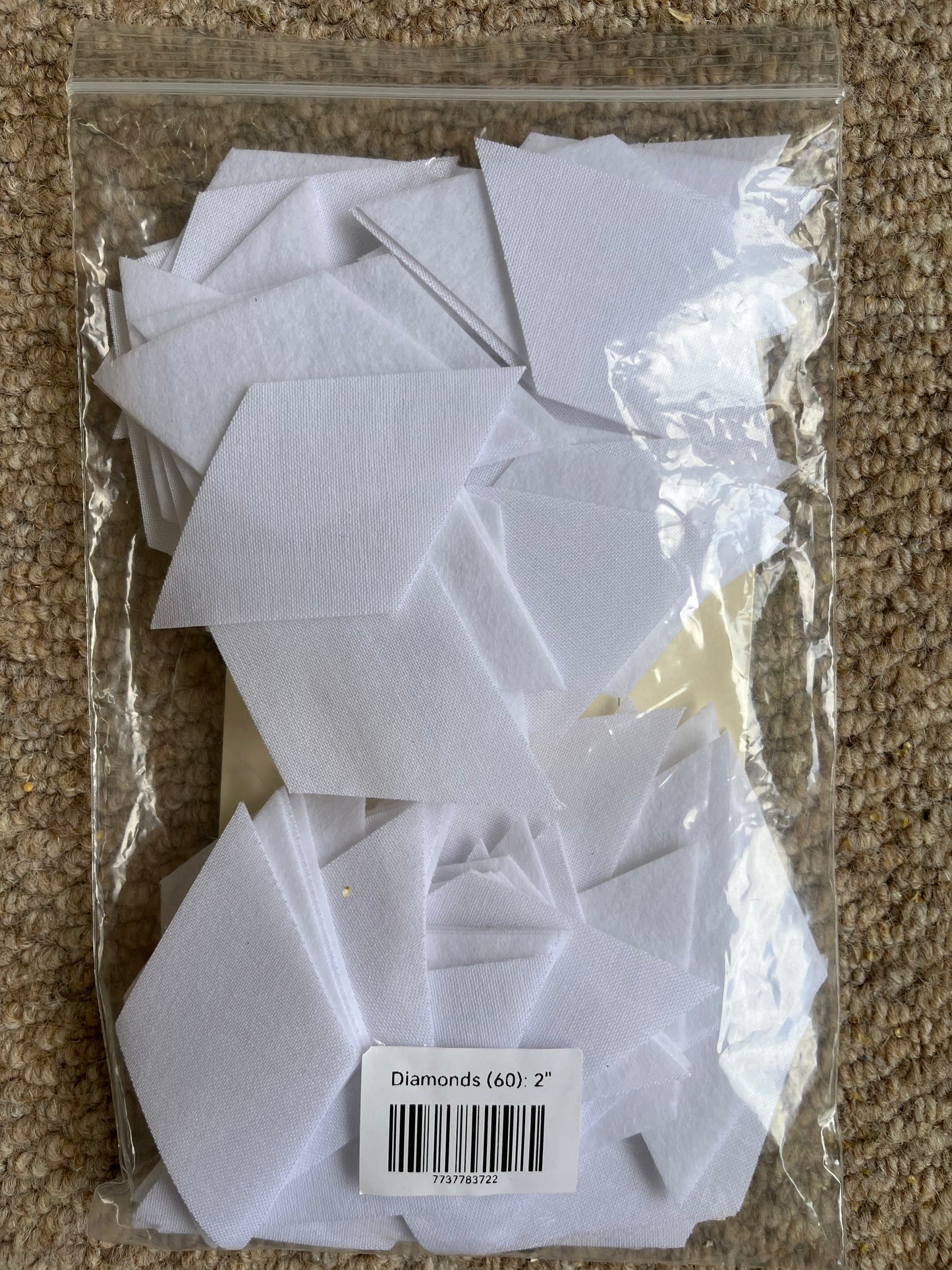 Pre Cut Quilting Hexiform Diamonds - Pack of 90 - 2 inch (51mm)