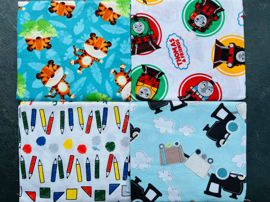 Children's Fabric Fat Quarter Bundle - for Child's Quilt, Project etc