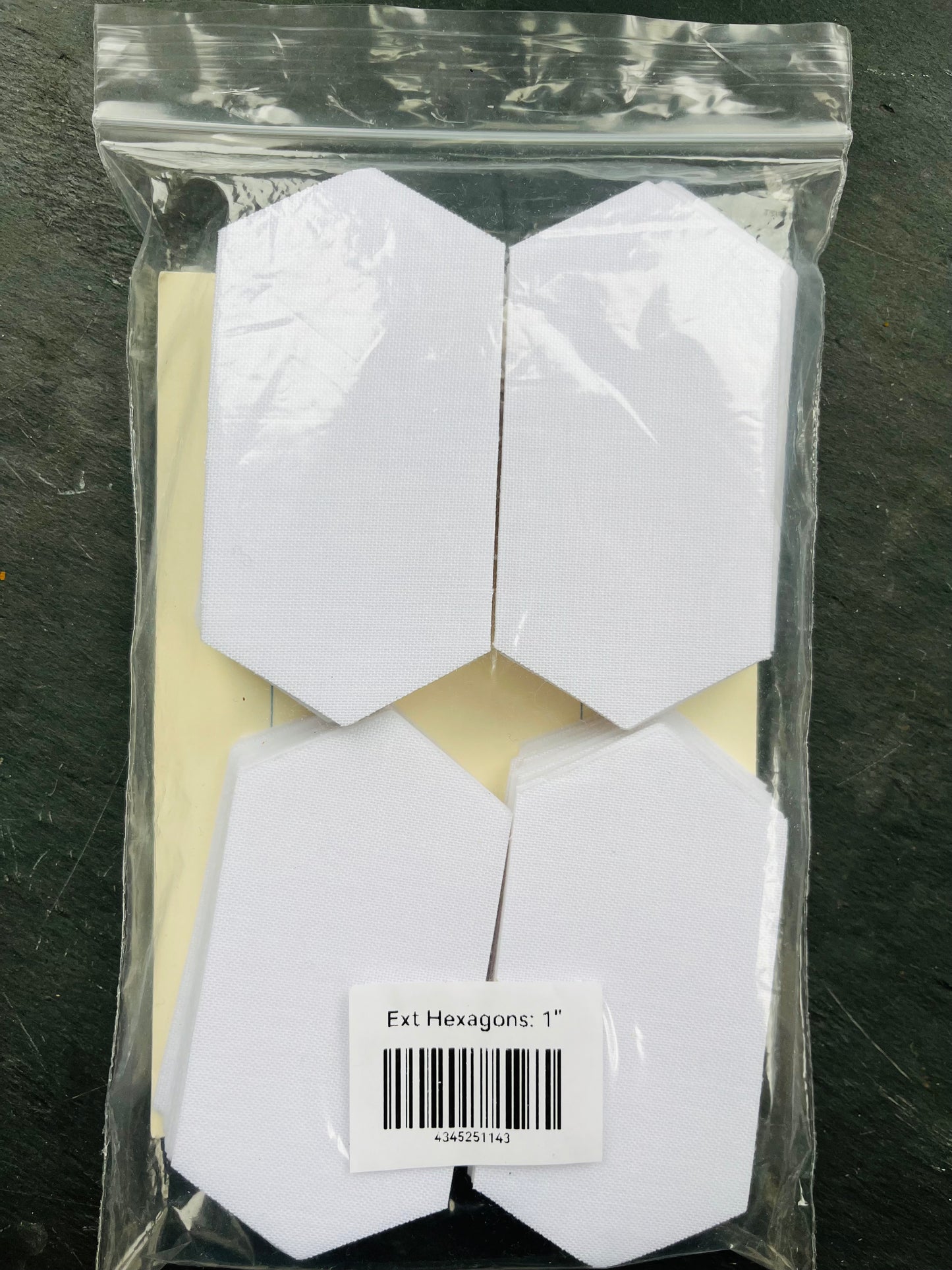 Pre Cut Quilting Extended Hexagons - Pack of 60 - 1 inch (64mm)