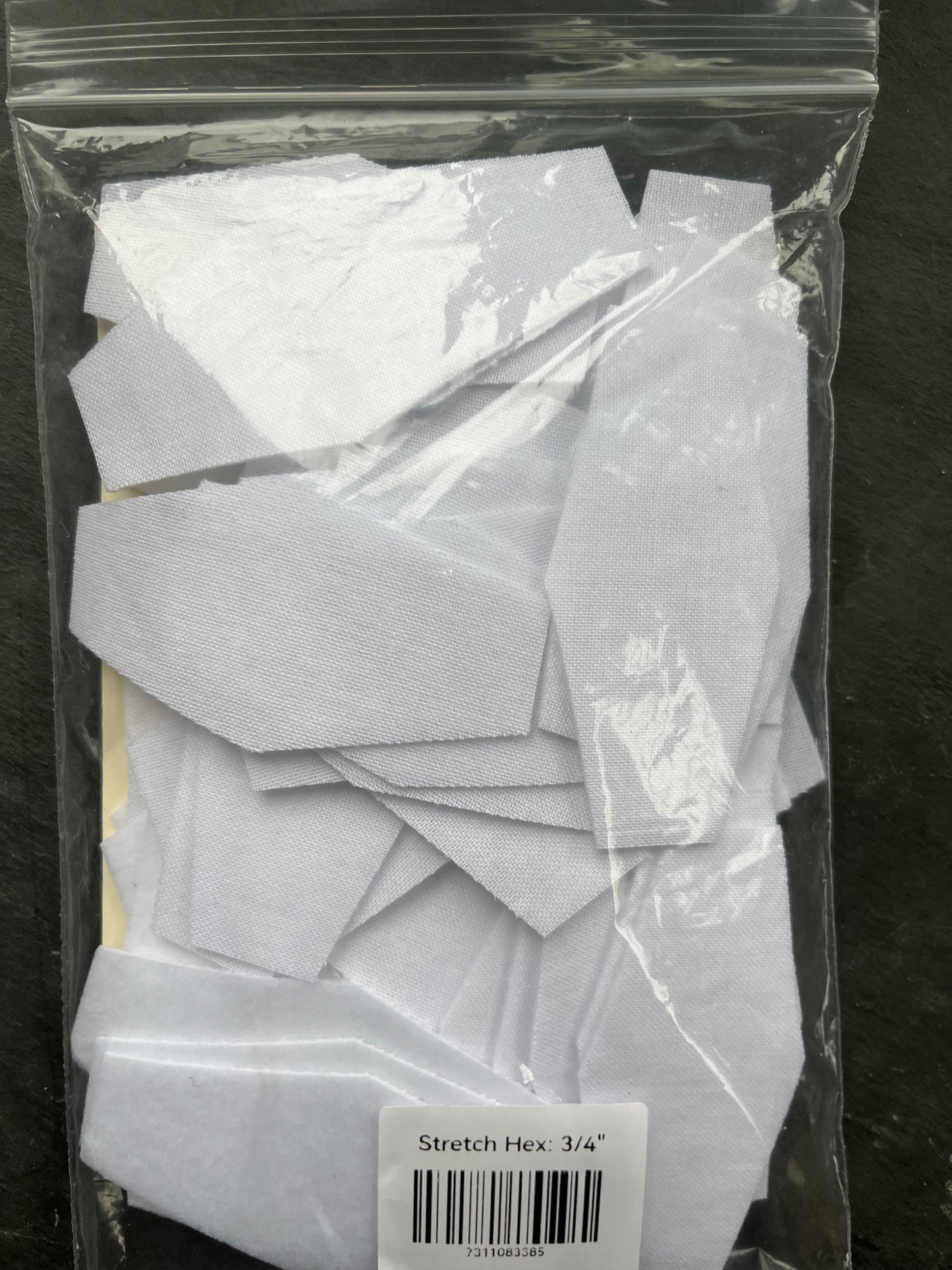 Pre Cut Quilting Stretched Hexagons - Pack of 60 - 0.75 inch (19mm)