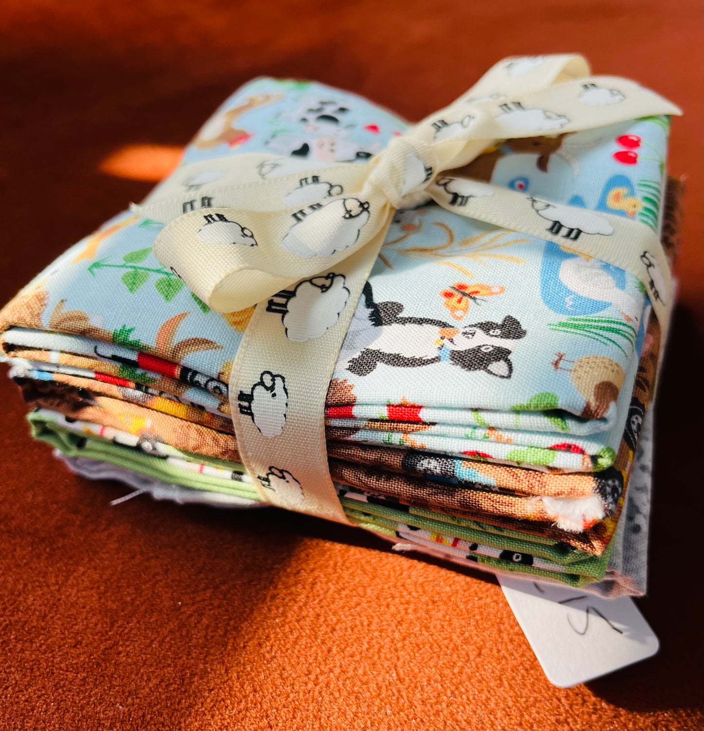 Farmyard Fabric Fat Quarter Bundle - for Quilting, Crafting Project etc