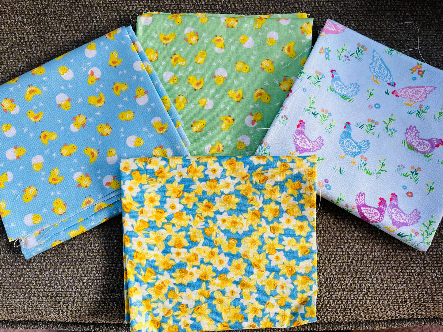 Easter Fabric Fat Quarter Bundle - for Quilting, Crafting Project etc