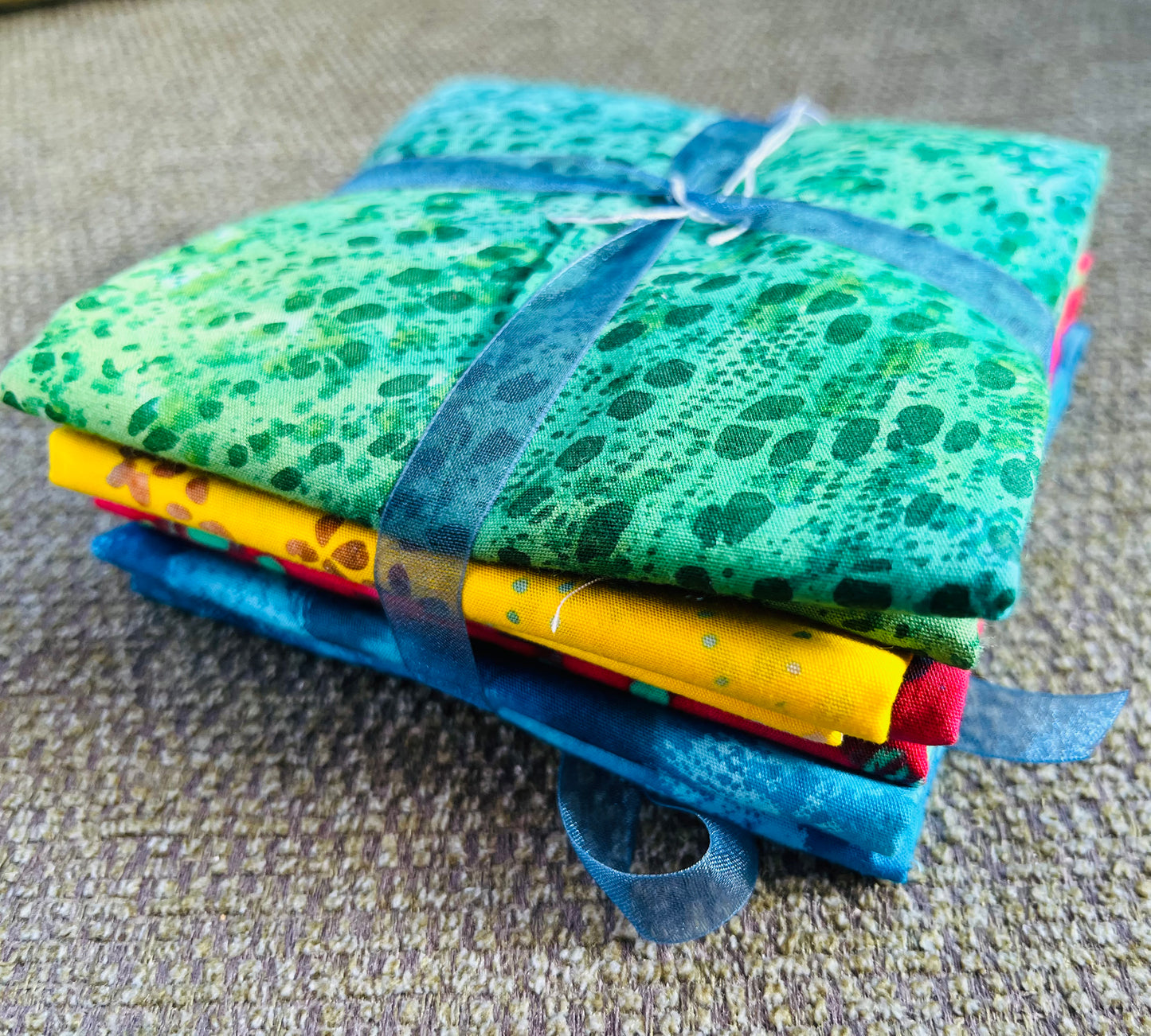 Batik Fabric Fat Quarter Bundle - for Quilting, Crafting Project etc