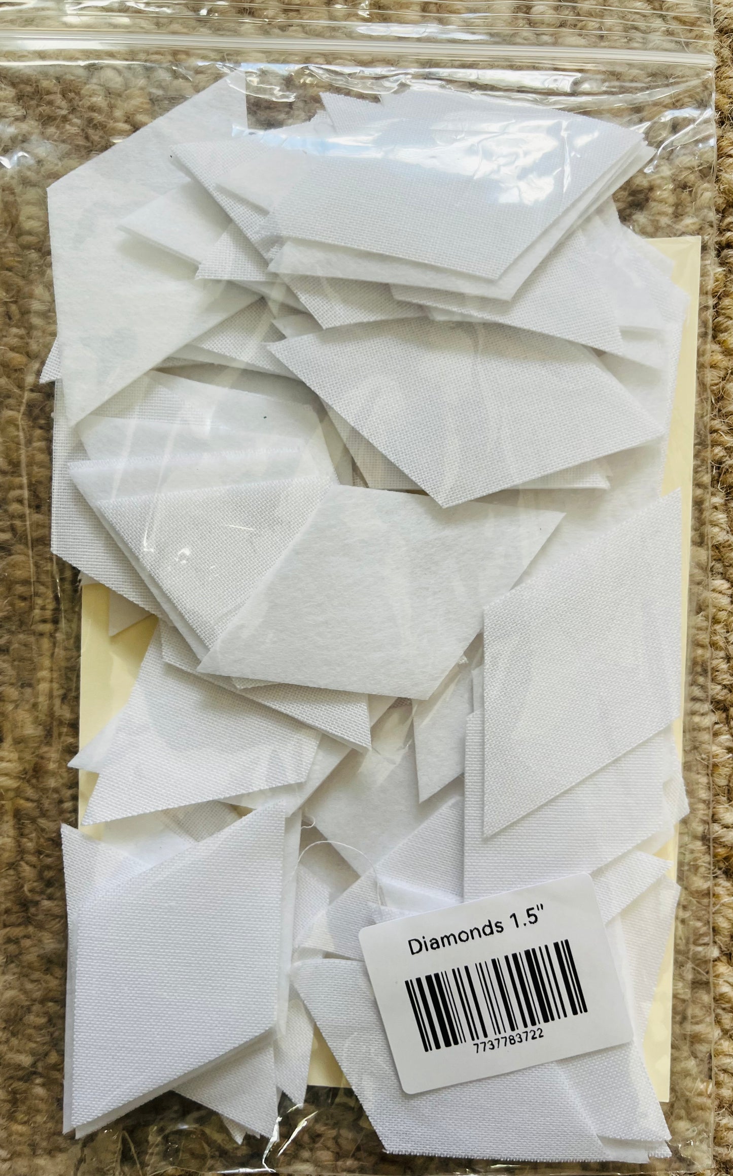 Pre Cut Quilting 60 Degree Diamonds - Pack of 90 - 1.5 inches (38mm) - Makes a 6 Point Star