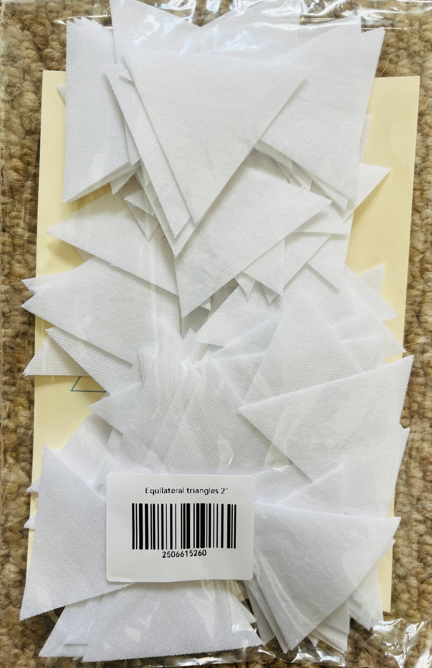 Pre Cut Quilting Hexiform Equilateral Triangles - Pack of 90 - 2 inch (51mm)