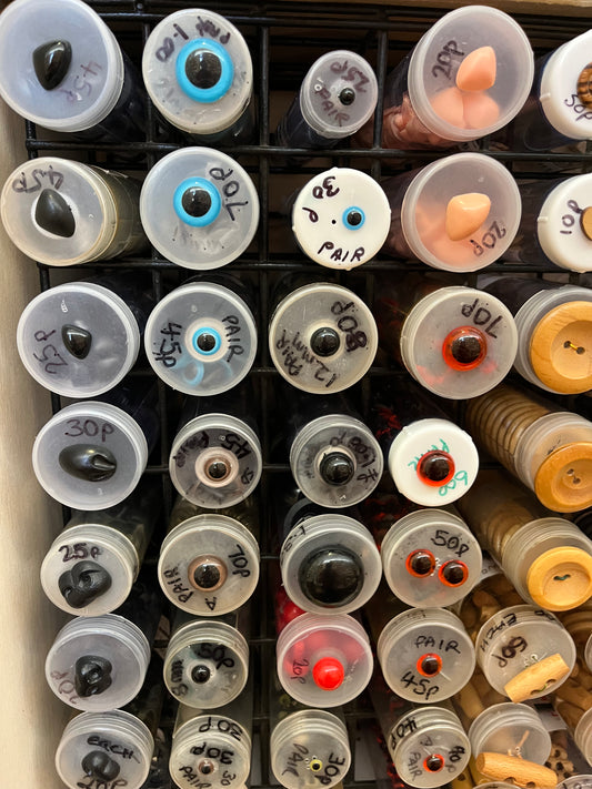 Safety Eyes & Teddy Noses - Various Sizes and Colours - Available in Shop only