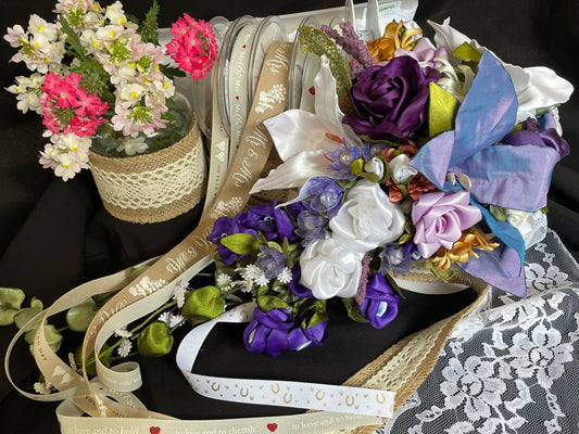 Wedding, Engagement, Anniversary and Special Occasion Ribbons - Available in our Retail Shop in Tavistock