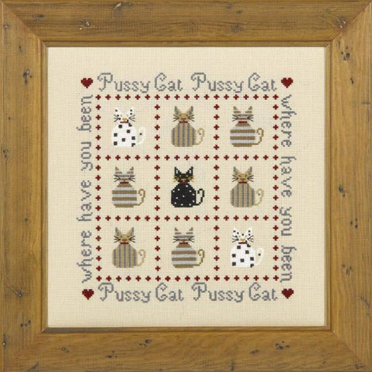 Pussy Cat Counted Cross Stitch - The Historical Sampler Company