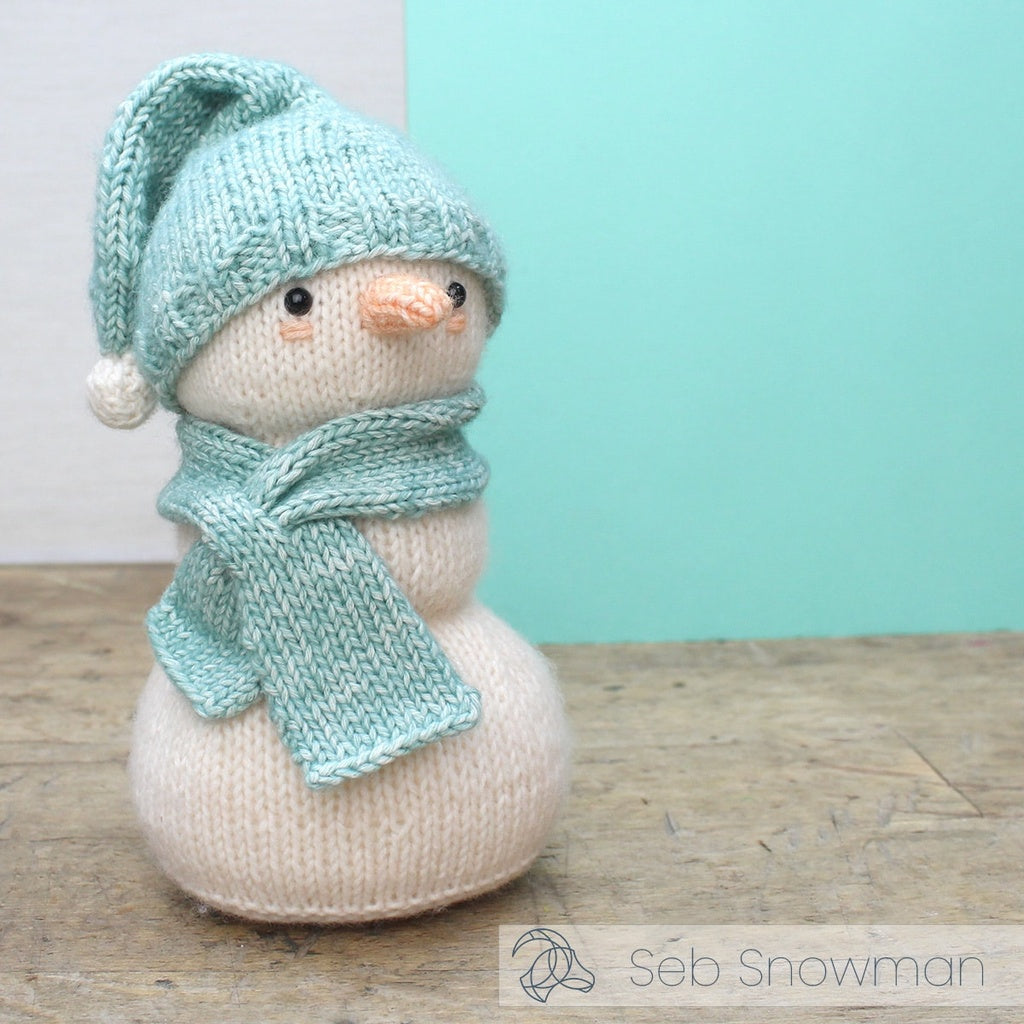 Seb the Snowman Knitting Kit - by Hardicraft