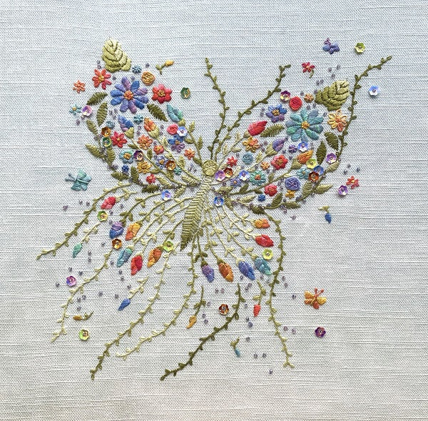 Spring Flight Butterfly Embroidery Project