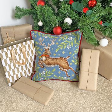 Sleigh Bells Ring Reindeer Tapestry Kit by Bothy Threads
