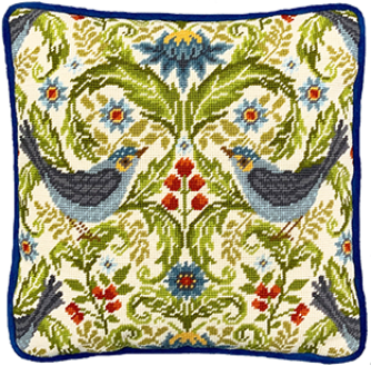 Summer Bluebirds Tapestry Cushion Kit