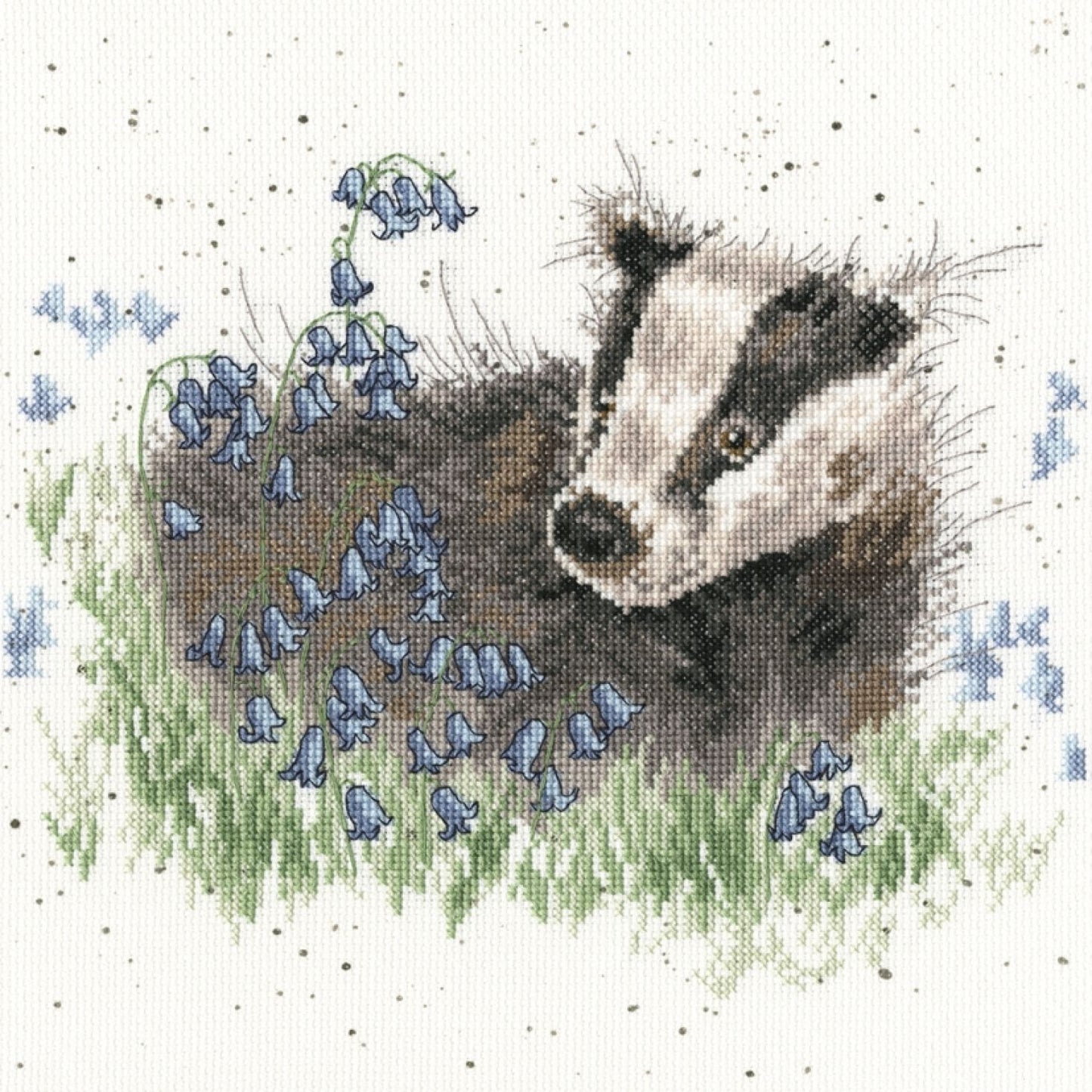 The Badger in Bluebell Wood - Counted Cross Stitch Kit by Bothy Threads
