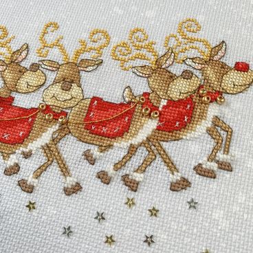 Santa Sleigh Ride Counted Cross Stitch Kit by Bothy Threads