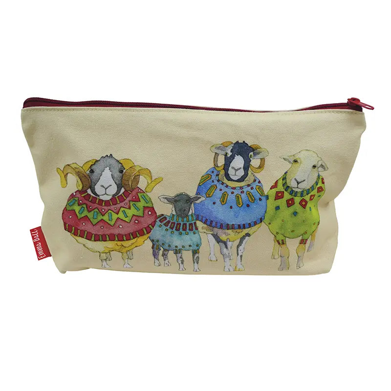Sheep in Sweaters Zipped Pouch - Designed by Emma Ball