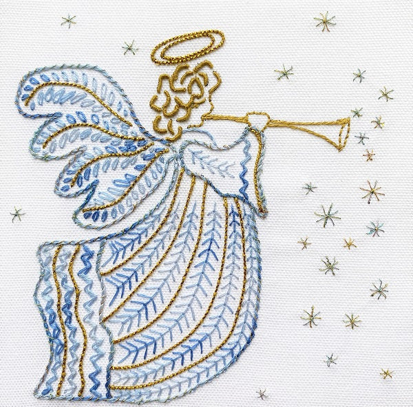 Christmas Angel Embroidery Project by Dizzy & Creative