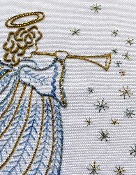 Christmas Angel Embroidery Project by Dizzy & Creative