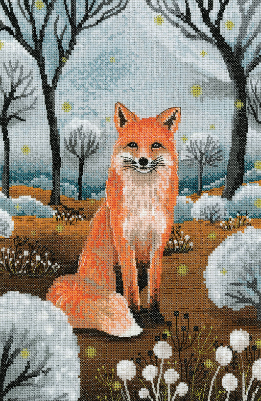 Enchanted Forest Counted Cross Stitch Embroidery - Fox