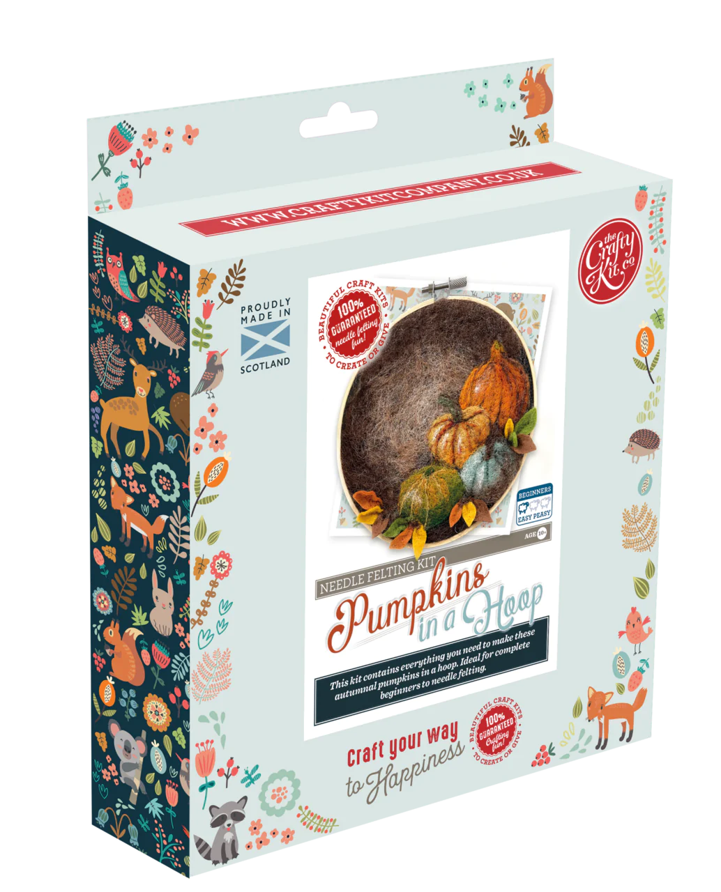 Pumpkins in a Hoop - Needle Felting Kit by The Crafty Kit Company