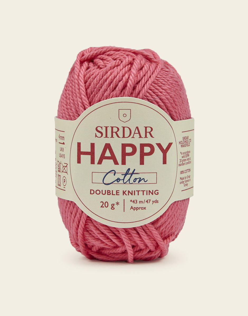Sirdar Happy Cotton DK - 100% Cotton DK Yarn In A Mini 20g ball
