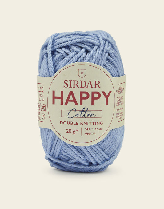Sirdar Happy Cotton DK - 100% Cotton DK Yarn In A Mini 20g ball