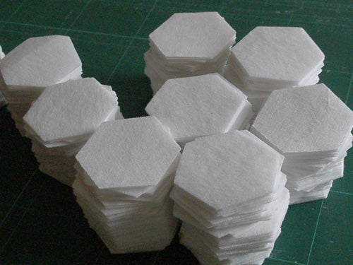 Pre Cut Quilting Hexiform Hexagons - Pack of 60 - 2.5 inch (62mm)