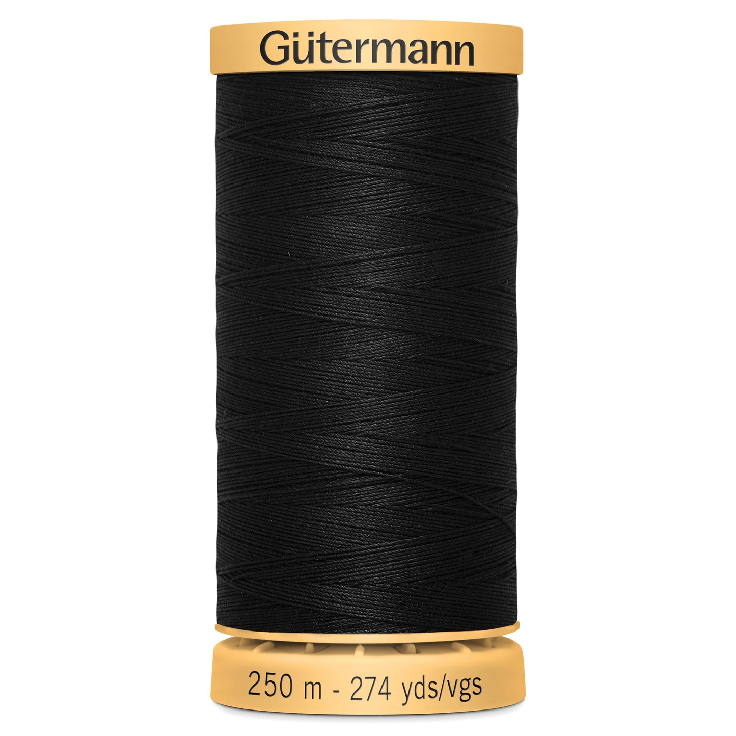 Gutermann Natural Cotton Thread: 250m - Colour 5201 Black